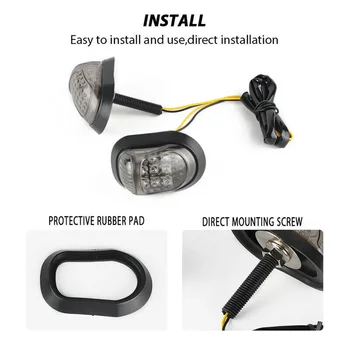 

4x Signal Light Motorcycle 9LED 12V Amber Flush Mount Signal Indicators