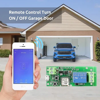 

WiFi Relay USB DC 5V Relay Module Smart Home Wireless Switch Controller with APP, Ba Applied to Access Control, Turn on PC, Gara