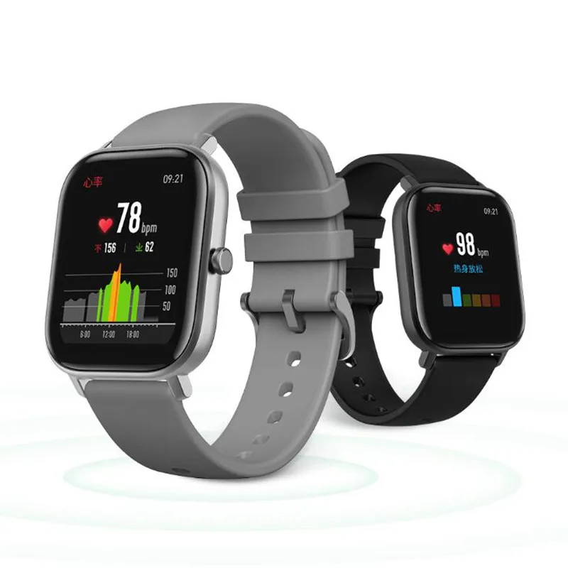 Ремешок силиконовый для смарт часов Xiaomi Huami Amazfit GTS/ Bip мягкий серый ТПУ Браслет GTR 42