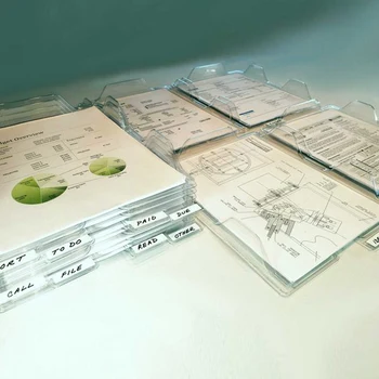 

File Storage Box Document Rack Organizer Tray Stackable for Magazine Paper Office JS23