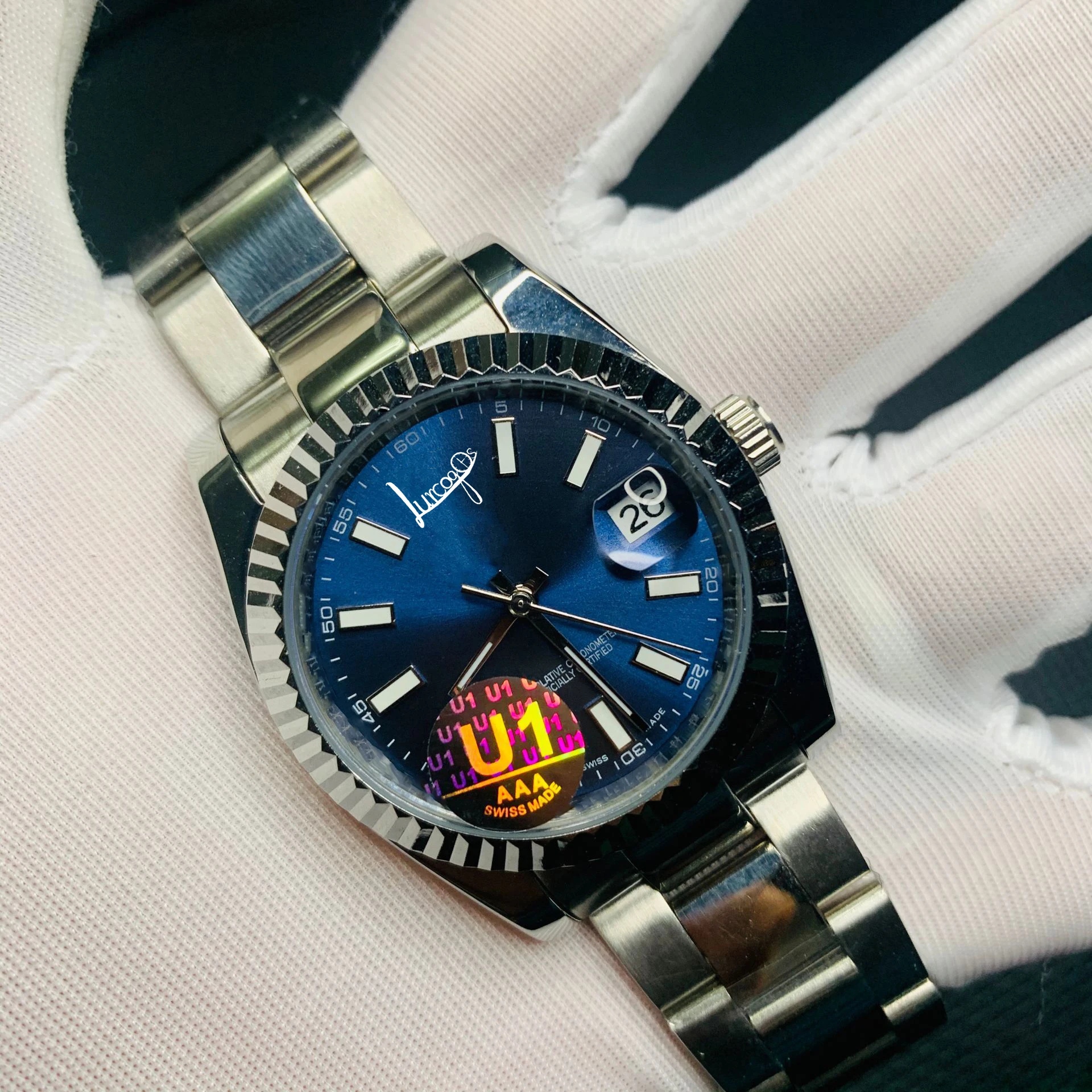 

2020 U1 Factory High Quality Automatic Mechanical 2813 DateJust Sapphire AAA Watch Blue Dial Stainless Steel Watch