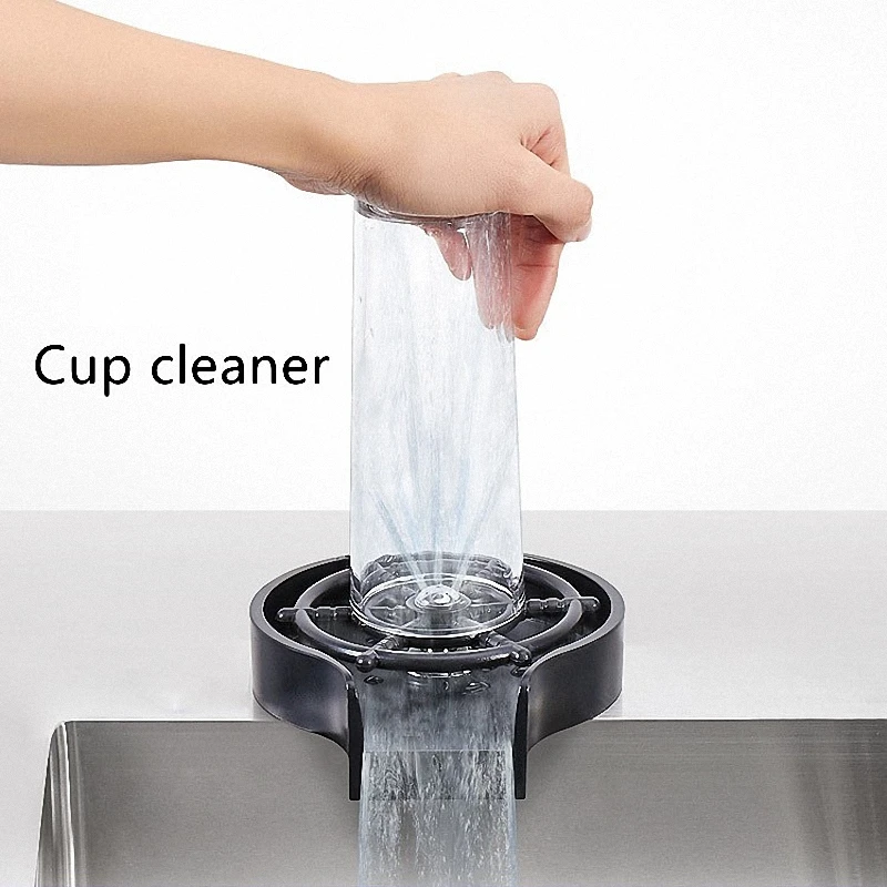 Bretoes Rinceur en verre pour évier biberon ABS accessoires faciles à installer évier de cuisine lavage rapide pour verre à vin verre d'eau tasse 