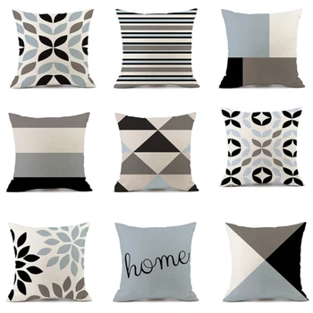 

Simple Geometric Decorative Pillowcase Cotton Linen Throw Cushion Cover Square Pillow Case For Living Room Home Textile Decor