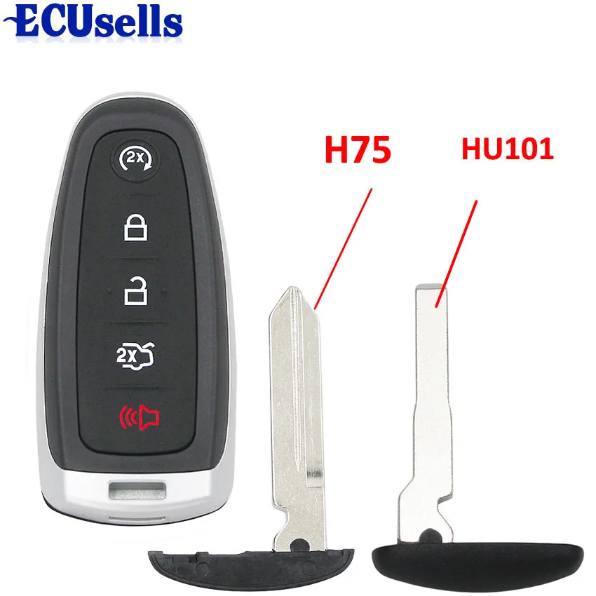 Чехол для Ford Edge Explorer Escape Flex Focus для Lincoln MKS MKT 5 кнопок дистанционного брелока чехол HU101 H75 Blade