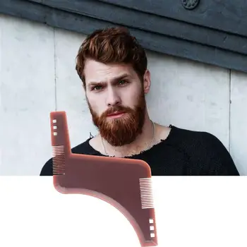 

5Pcs Men Beard Shaping Styling Template Comb Transparent Men'S Beards Combs Beauty Tool For Hair Beard Trim Templates