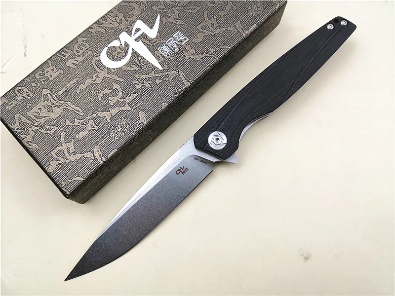 D2 складной нож CH3007 G10 Ручка D2 лезвие шарикоподшипник Флиппер Открытый/кемпинг нож Охота/Туризм/Рыбалка/EDC нож инструмент - Цвет: black