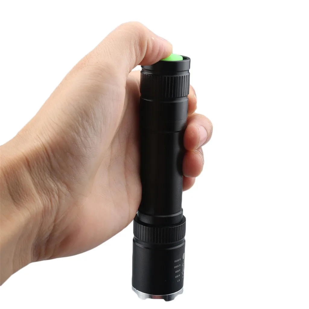 

Super Bright Flashlight Zoomable LED CREE Q5 Zoom Powerful 2500LM Aluminum Portable Torch Lamp 18650 Waterproof Flash Light