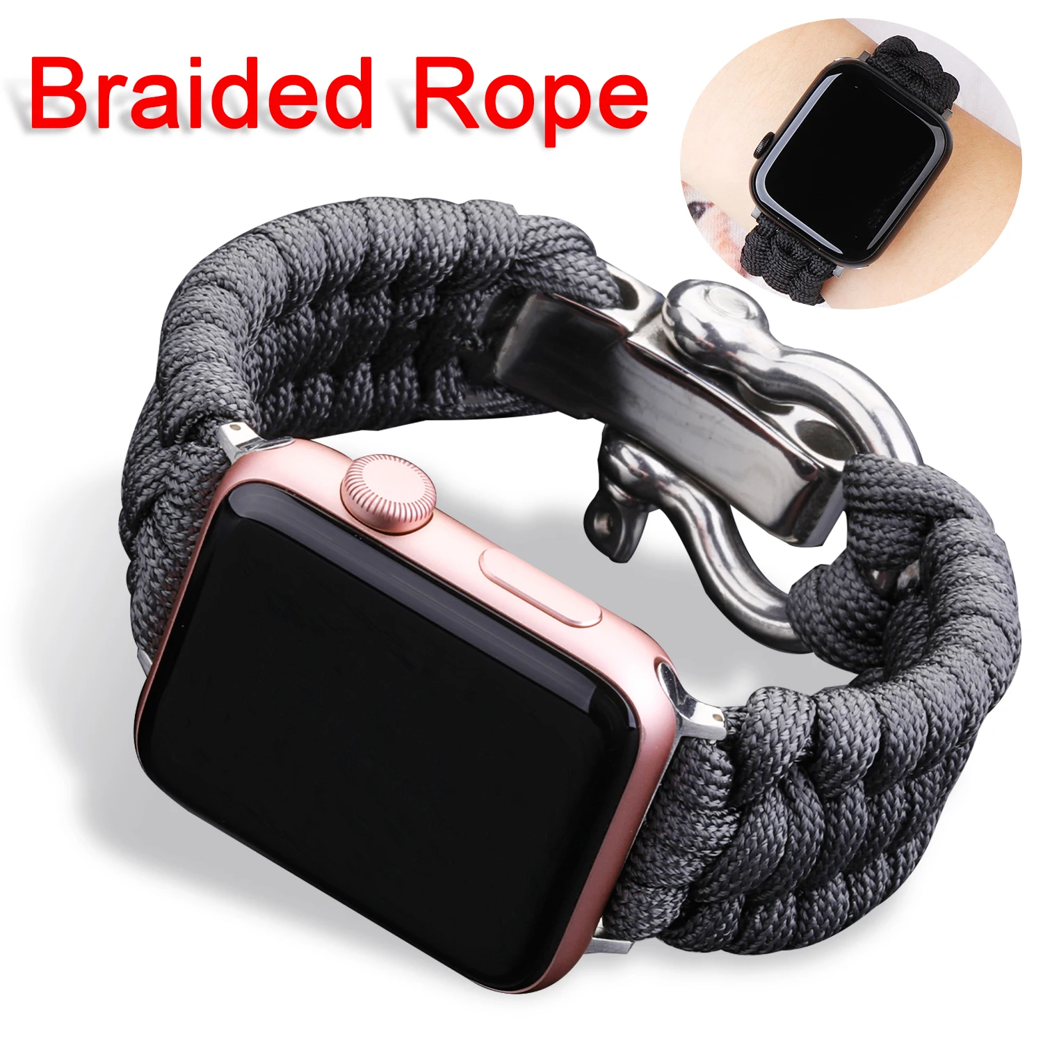Ремешок спортивный для Apple Watch Band Series 7 6 5 4 3 2 SE нейлоновый наружный Браслет Из