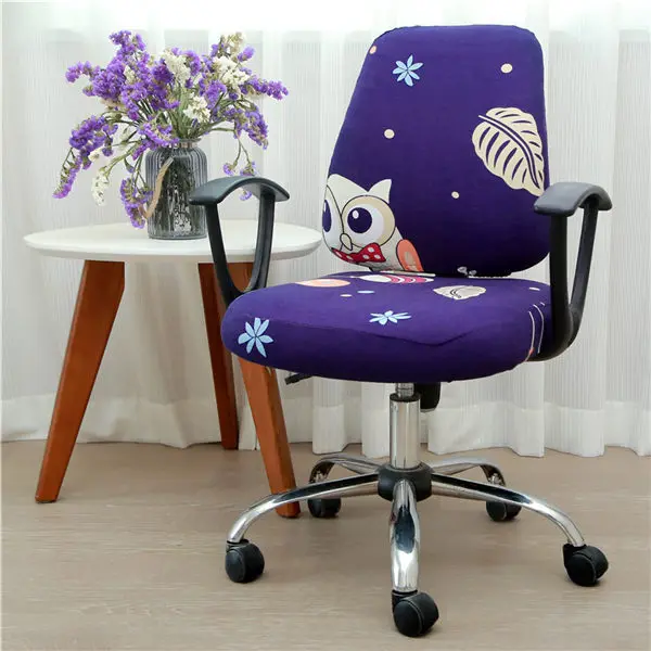 Цветочный принт офисный раздельный Чехол для стула вращающийся съемный высокий эластичный чехол для стула Современный Чехол для стула - Цвет: 14
