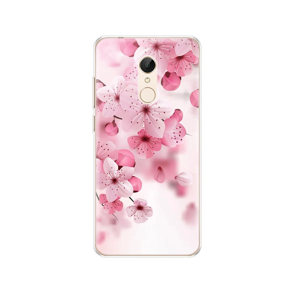 Silicone Case For xiaomi Redmi 5 Plus 5.99 Inch Case For xiaomi Redmi 5 5.7 inch Cover hongmi 5 Plus Phone Cases clear flower 