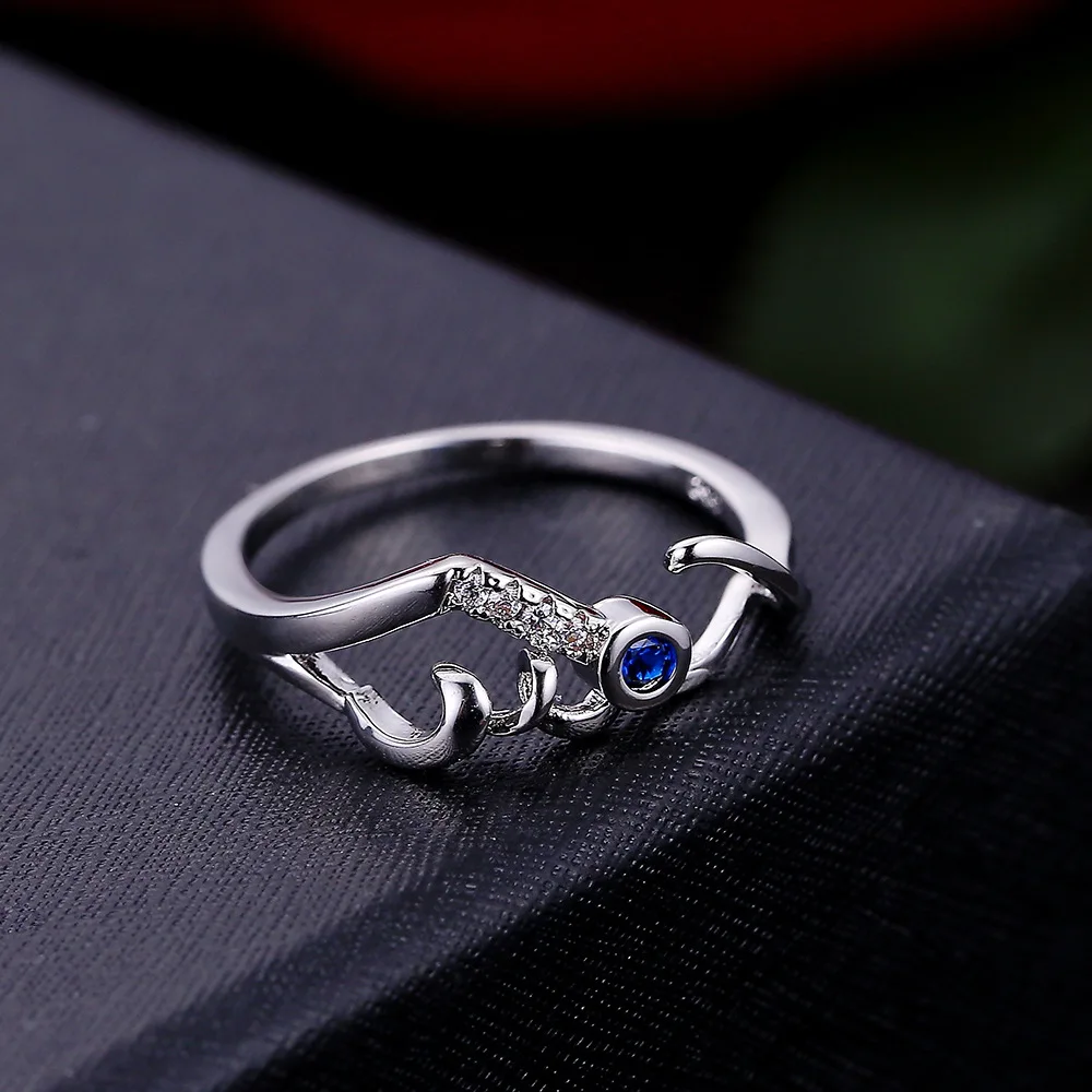 Rhod Цвет Роскошные любовь сердце мама дизайн Bijoux Мода Обручальное кольцо CZ