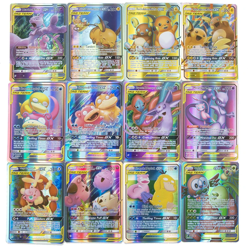 2022 New Pokemon Cards 60GX Tag Team 30 V Vmax 20EX MEGA Energy Game Battle Carte Trading Collection Cards Toys Children Gifts