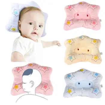 

New Baby Pillows Soft Cotton 1pcs Newborn Shaping Pillow Cute Baby Boy Girl Anti-roll Pillow Flat Head Sleeping Positioner Bear