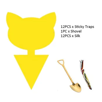 

12pcs Catcher Fruit Fly Sticky Traps Non Toxic Yellow Odorless Indoor Outdoor Insect Pest Control Fungus Gnats Protect Plant