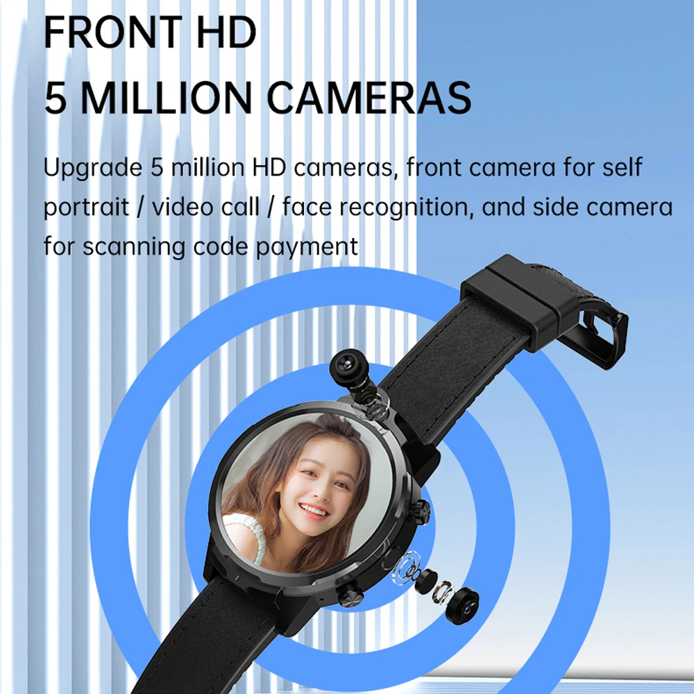 US $228.39 2021 Newest 4G WIFI Smart Watch 4GB64GB MT6739 Quadcore 125GHz SIM Card 800mAh 5MP Dual Cameras GPS Sports Tracker Smartwatch