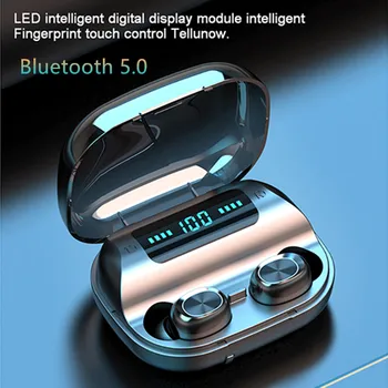

F9 TWS Bluetooth Earphones 5.0 Sports Wireless Headsets Touch Control HD Stereo Mini True Wireless Earbuds with Mic 1200 mAh