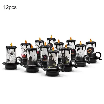 

12pcs Button Battery Operated LED Decorative Flameless Candles Flickering Tea Light for Birthday Wedding Party Home Decor