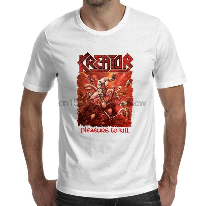 Kreator Pleasure To Kill Обложка альбома белая футболка Размер S 5XL|Футболки| |