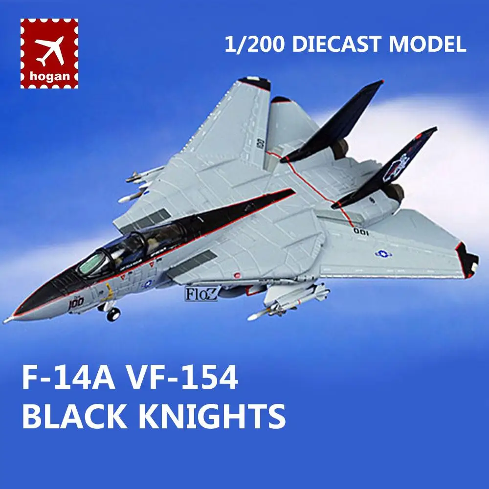 F-14A VF-154 черные рыцари 1/200 литья под давлением модель самолета Hogan