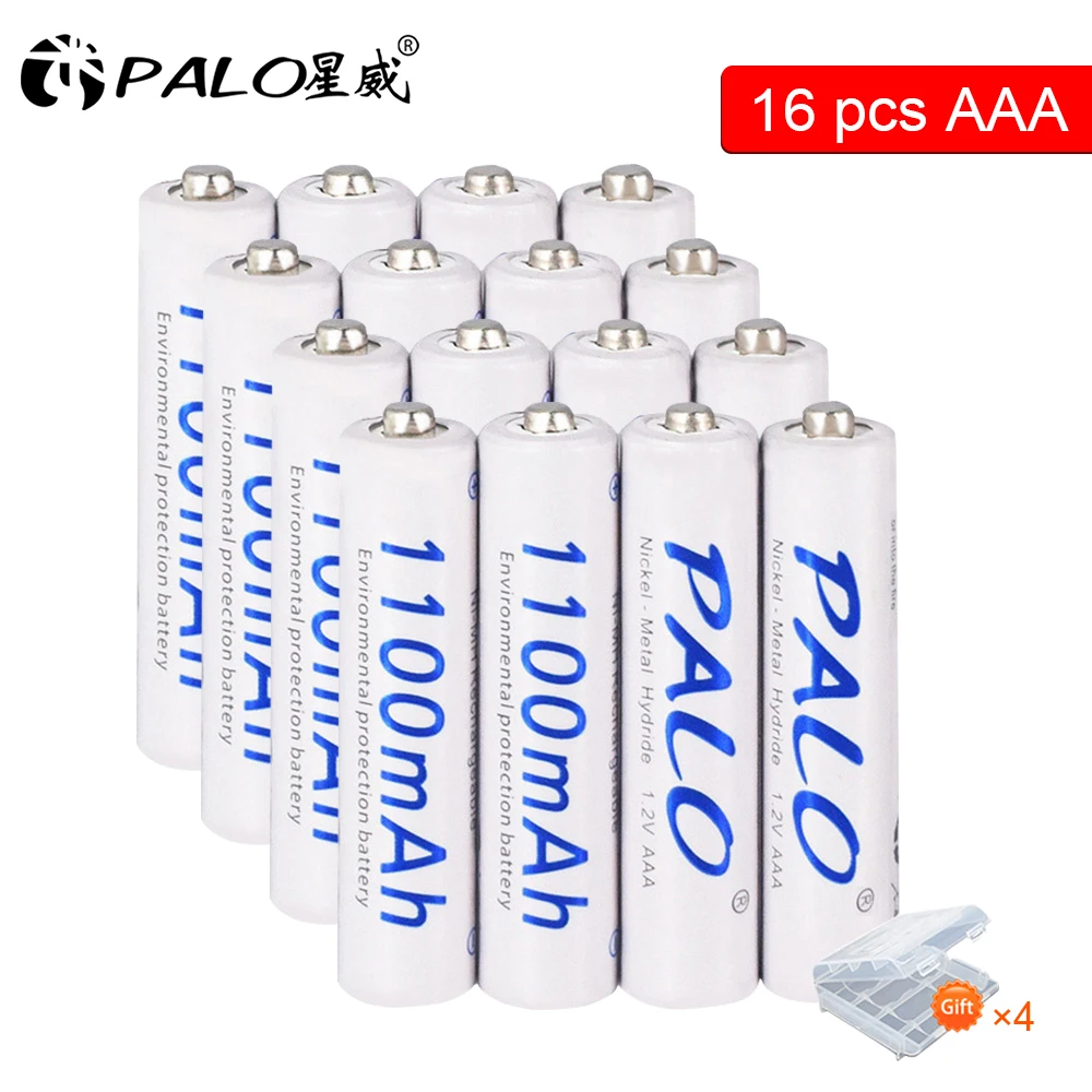 PALO 1100 мА/ч 1 2 в AAA перезаряжаемый аккумулятор для Светодиодный светильник игрушка