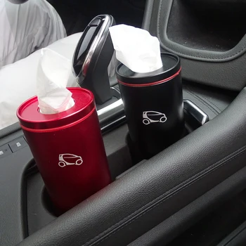 

Stainless steel alloy Car Cup Holder Cylinder Tissue Box Paper Towels Tube for Smart 451 453 450 Fortwo Forfour Forjeremy