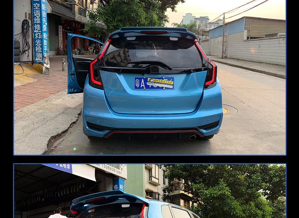 AKD автомобильный Стайлинг для HONDA Fit Jazz задние фонари- светодиодный задний фонарь DRL+ тормозной багажник свет автомобильные аксессуары