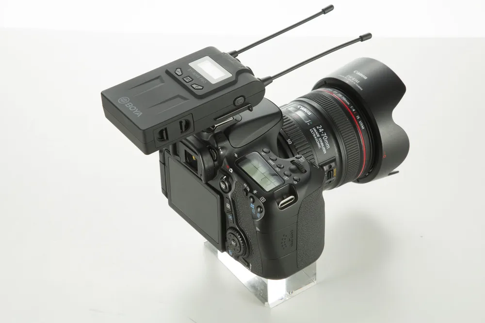 US $189.00 BOYA BYWM8 Pro K1K2 Mic Condenser Wireless Mic Microphone System Audio Video Recorder Receiver For Canon Nikon Sony Camera