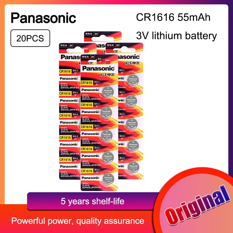20 шт./лот Panasonic CR1616 DL1616 ECR1616 LM1616 1616 3V литиевые батареи Кнопочная батарея для