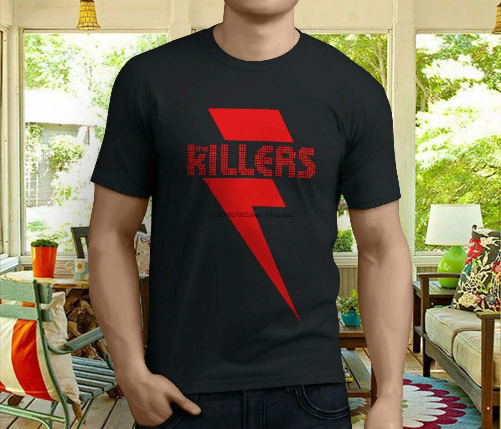 New Popular The Killers Tour Rock Band Men's Black Tshirt Size S3xl