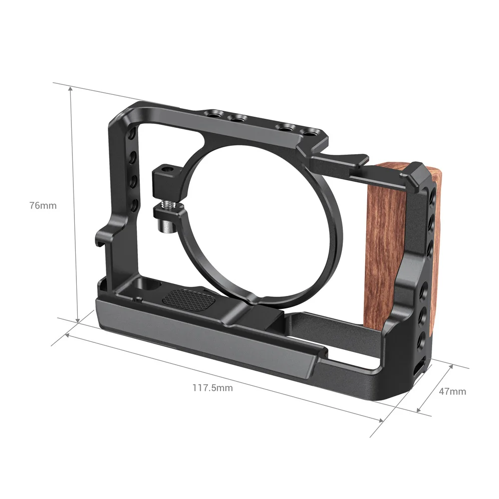 Клетка SmallRig для камеры sony RX100 VII& RX100 VI с деревянной боковой ручкой крепление для холодного башмака Fr микрофон DIY опции 2434