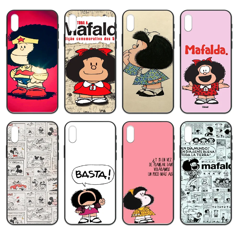 Аргентина Quino Mafalda девушка чехол для телефона Корпус iphone 4 4s 5 5S SE 5C 6 6S 7 8 plus X XS XR 11 PRO