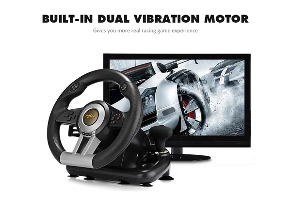V3II pro гоночный Игровой руль USB Вибрационный двойной мотор со складной педалью для PS3 PS4 Xbox One игровой пульт дистанционного управления