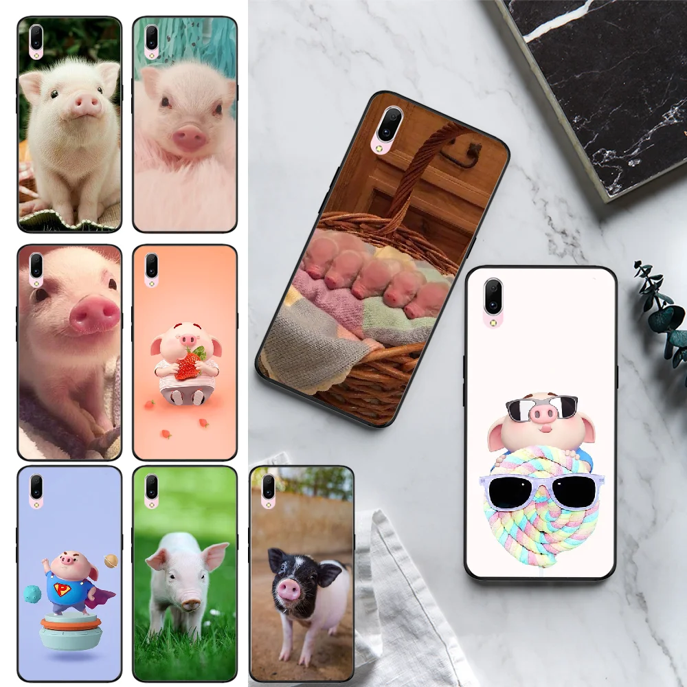 Мягкий чехол для телефона Reayou Mini pet pig Small Custom Photo VIVO Y31 Y53 Y55 Y66 Y67 Y69 Y71 Y75 Y79 Y81 Y81S Y81I |