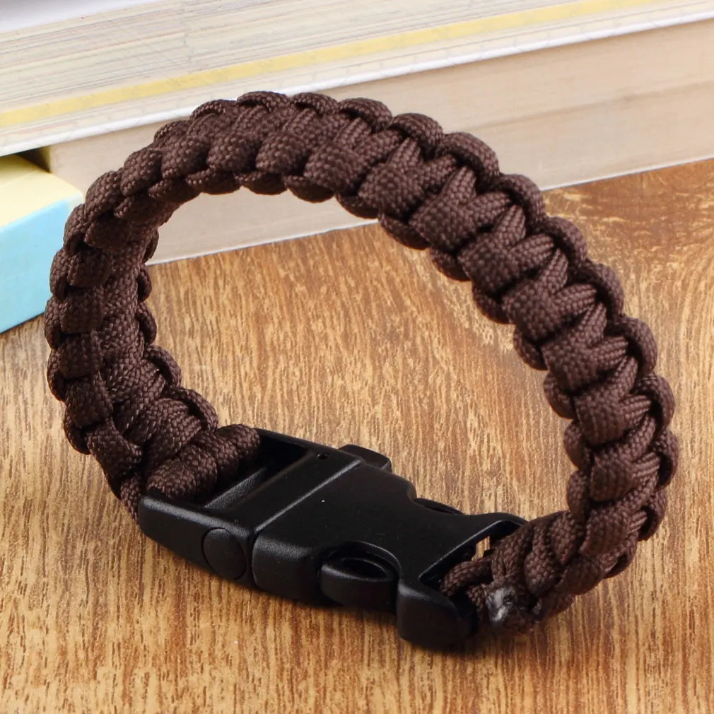 

Camping Paracord Cord Bracelets Whistle Buckle Survival Exquisitely Designed Durable Gorgeous Bracelets