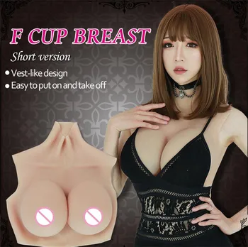 

Silicone Fake Breast Forms F Cup Crossdressing Sexy Boobs Men Bodysuit New Transgender Artificial Realistic