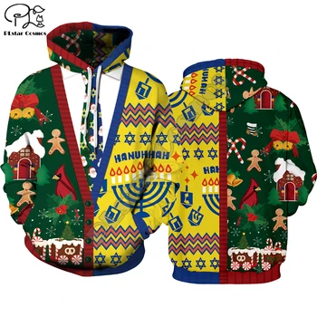 

Newest Christmas hoodies Men Funny Anime Xmas sweatshirt Red 3D shirt Punk Rock Halloween Print Party Happy women Clothes CH-015