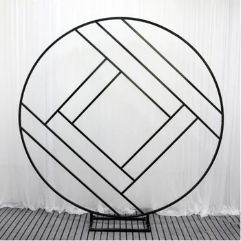 شراءعرس قوس الإطار الزفاف الديكور المعادن زهرة قوس طوق من البالونات الإطار الخلفي