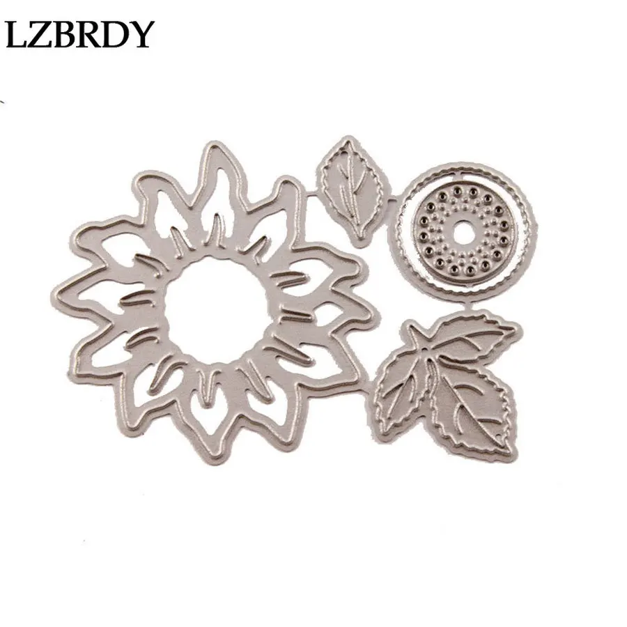 Beautiful Sunflower Leaves Embossing Metal Cutting Dies Kscraft Die