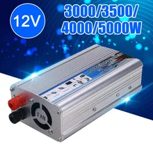 Горячая 5000вт-3000 Вт Инвертор солнечной энергии DC 12 В в AC 220 В USB модифицированный синусоидальный преобразователь автомобильный инвертор питания зарядное устройство адаптер