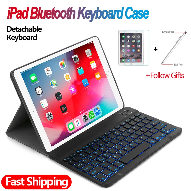Bluetooth чехол для клавиатуры Apple iPad 9 7 2017 2018 5 го 6 поколения с подсветкой Air 1 2|Чехлы
