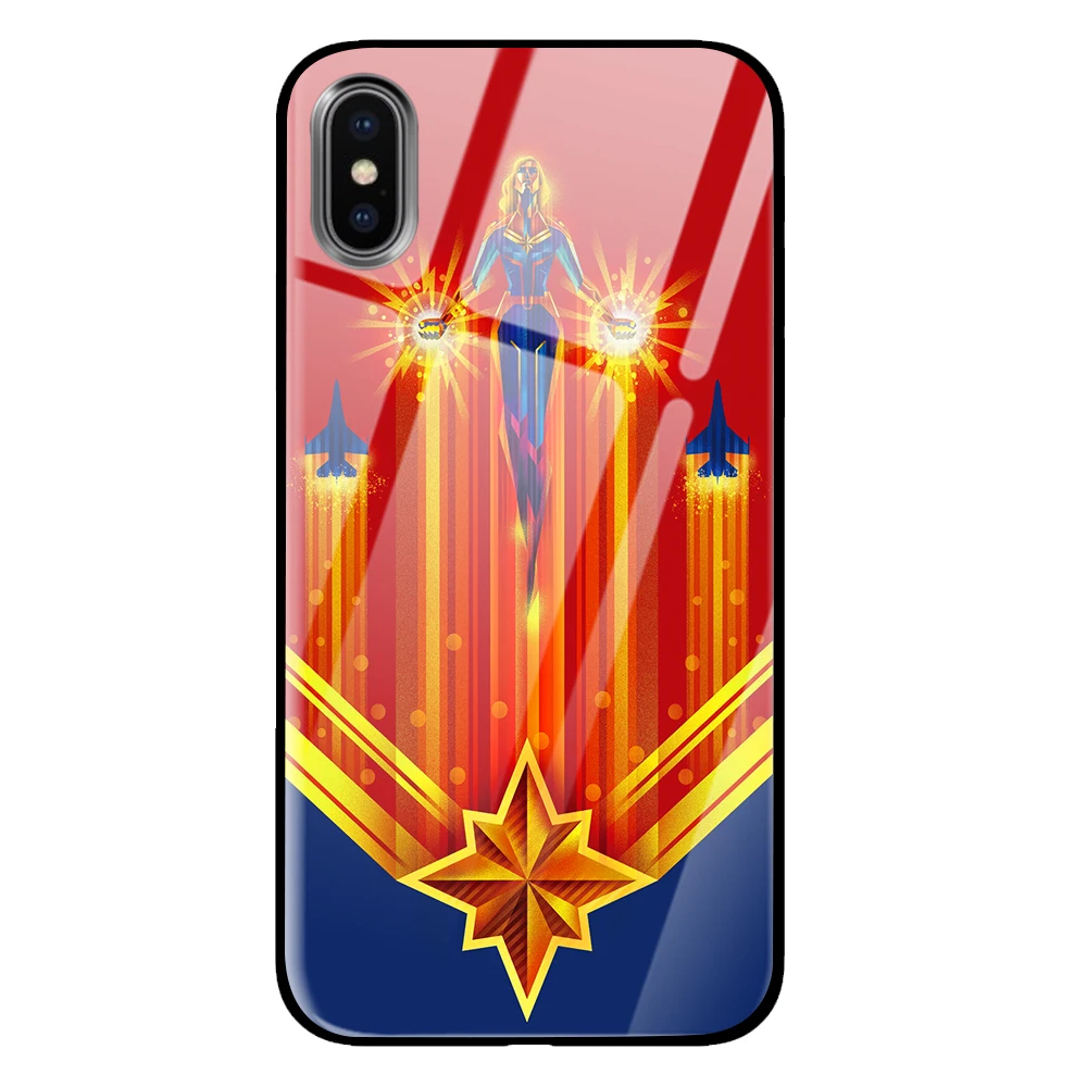 Марвел Капитан wonder woman роскошные чехлы из закаленного стекла для samsung Galaxy S10 S8 S9 Plus Note 8 9 - Цвет: 2