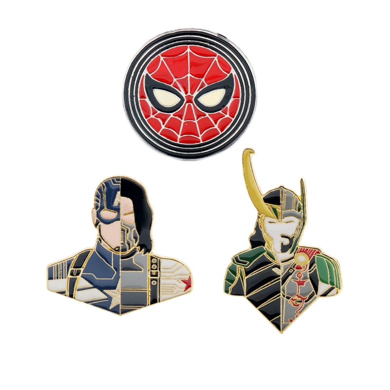 Булавка в виде мстителя Локи зимняя брошь солдата с пряжкой Барнса форме рубашки