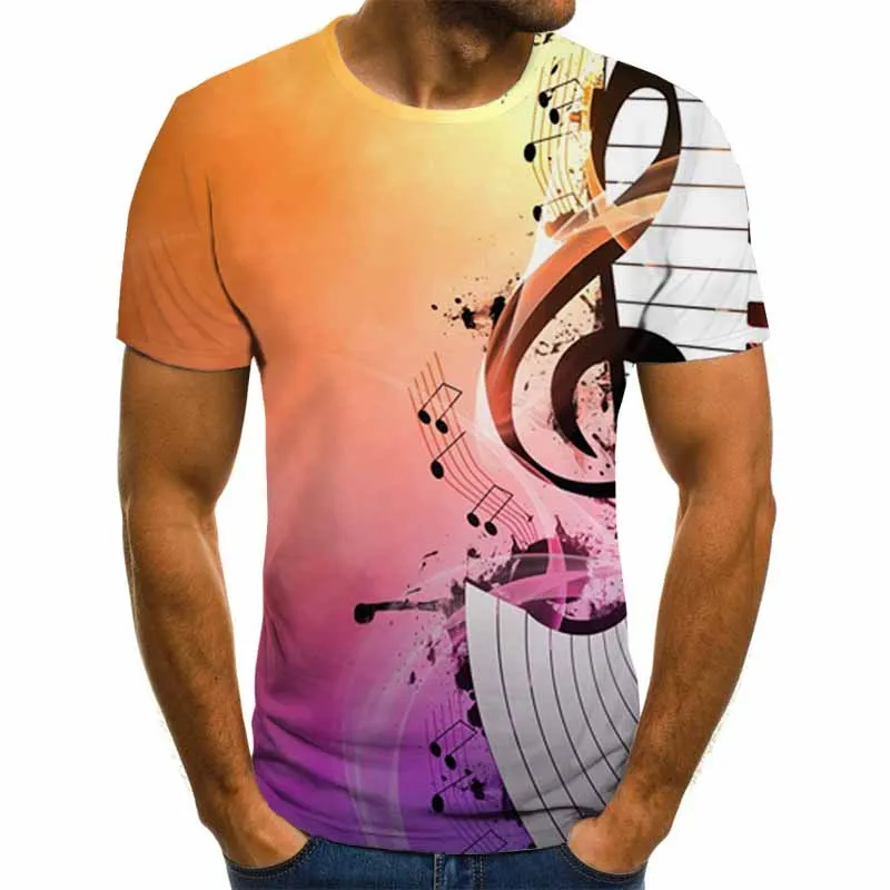 

Summer 3D Printed Music Character T Shirt Men Women Music Short Sleeve T-shirts Casual Fashion Hip Hop Streetwear T Shirt Tops