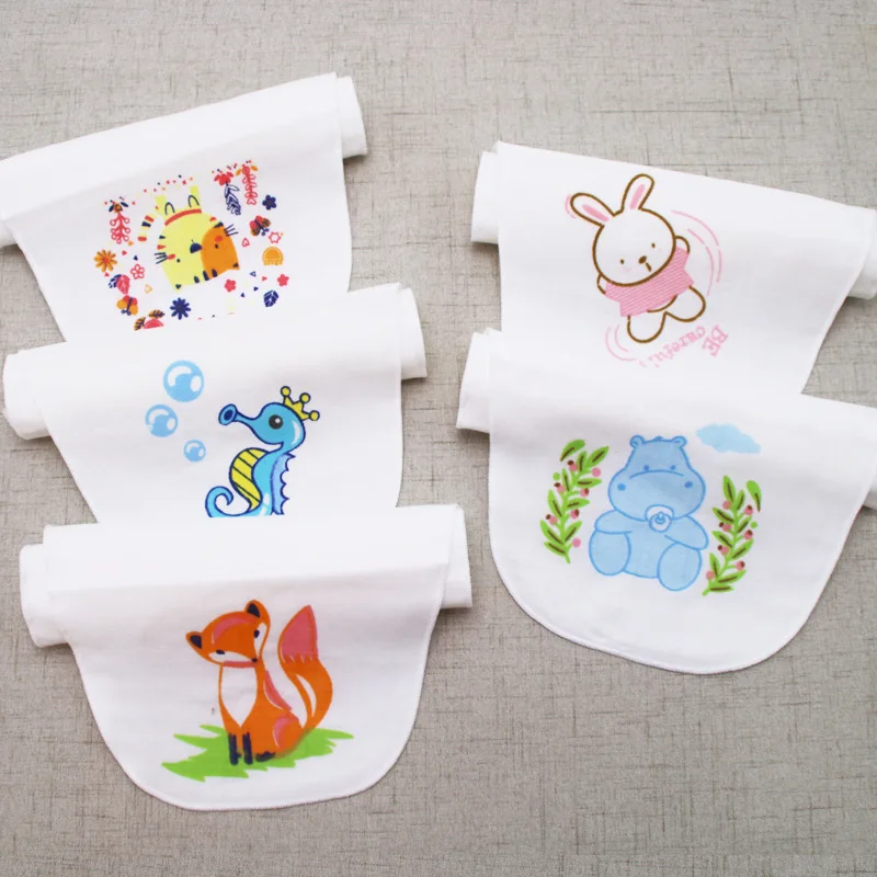  [2-Packaged in the Shape of Bars] Combed Cotton Gauze Handkerchief Children Pure Cotton Sweat-absor