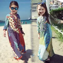 Новинка; индийское платье в этническом стиле для женщин и девочек; красивый костюм с принтом; повседневное удобное платье для мам и детей