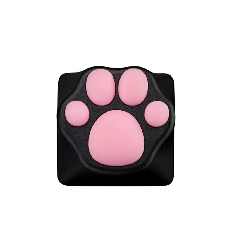 Индивидуальные ABS Силиконовые кошечки лапы ремесленники кошки лапы Pad клавиатуры колпачки для Cherry MX переключатели - Цвет: Black and Pink