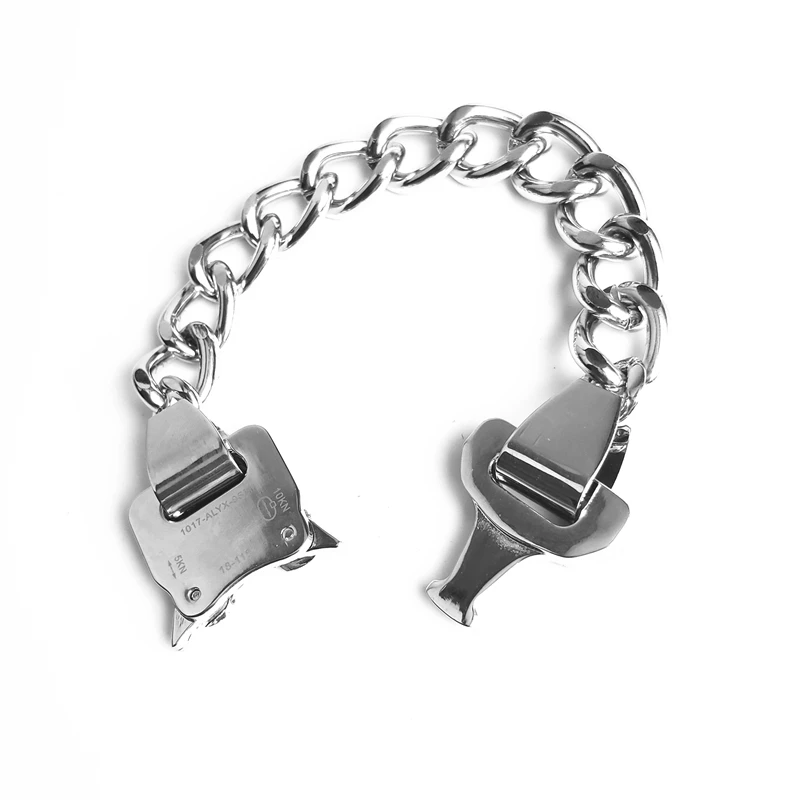 1017 мужские и женские модные трендовые уличные аксессуары молния металлическая преувеличенная безопасная Пряжка браслет