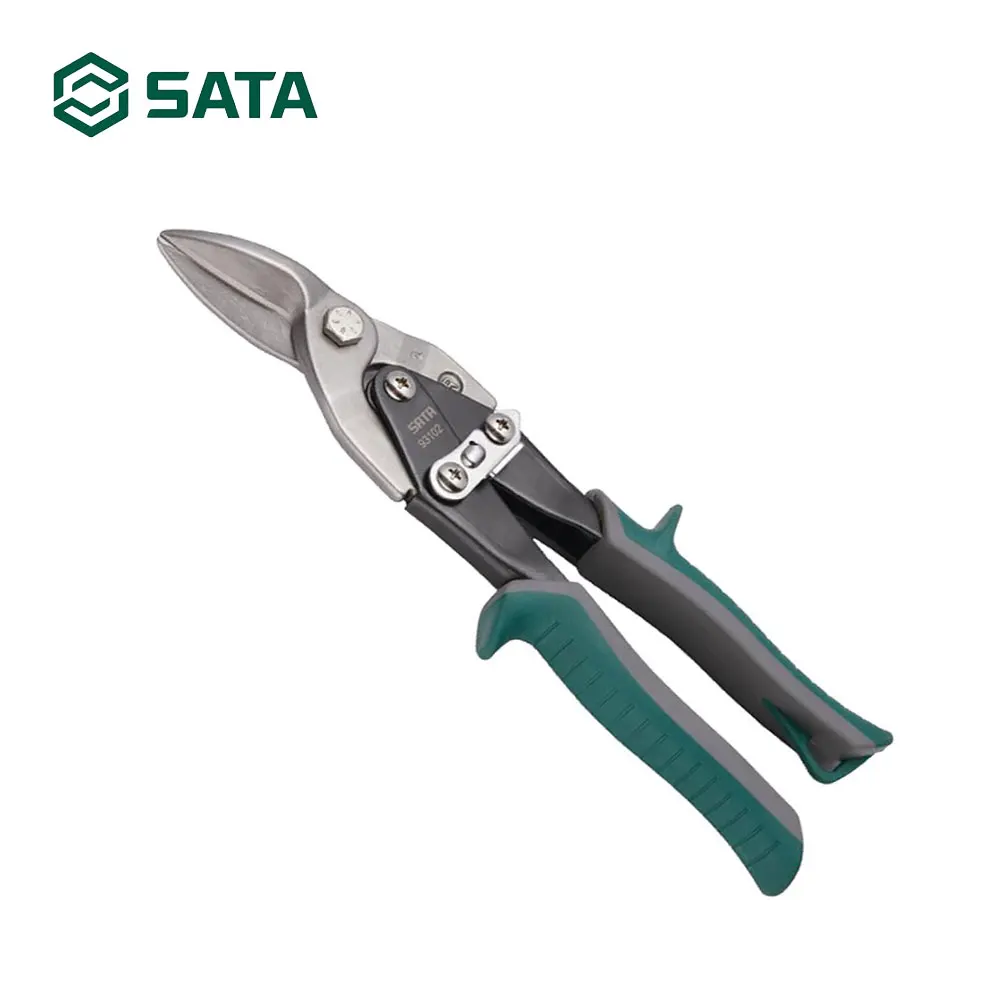 

SATA 2PCS Aviation Snips 10"Left-Hand and Right-Hand Straight Cut Shear/Scissors Industrial Hand Cutting Tool Set 93102+93101