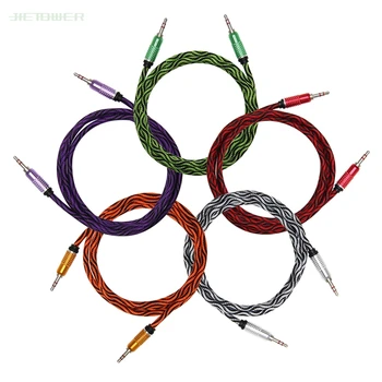 

30pcs Thick Python Crocodile Pattern Snake Skin Audio Cable Extension Hi-Fi Stereo Headphone 3.5 Jack Cables for MP3 Player Car