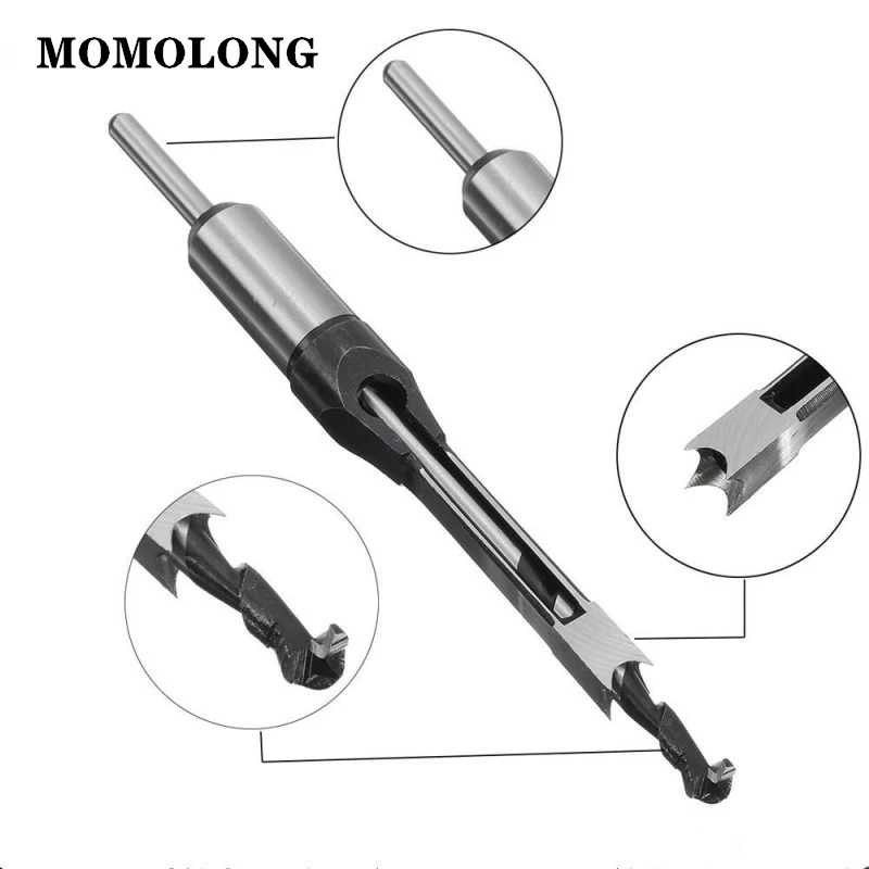 4/5/6PCS 목공 드릴 비트 세트 6.0mm-16mm 사각형 구멍 확장 톱 사각형 오거 모티싱 치즐 HSS 트위스트 드릴 도구 키트